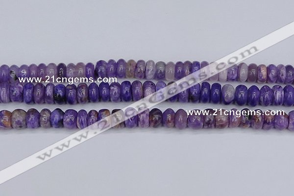 CCG117 15.5 inches 5*9mm rondelle charoite gemstone beads