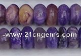 CCG118 15.5 inches 6*11mm rondelle charoite gemstone beads