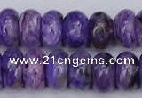 CCG123 15.5 inches 6*11mm rondelle charoite gemstone beads