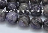 CCG23 15.5 inches 14mm round natural charoite gemstone beads