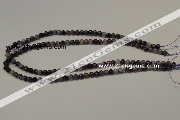 CCG25 15.5 inches 6mm round natural charoite gemstone beads