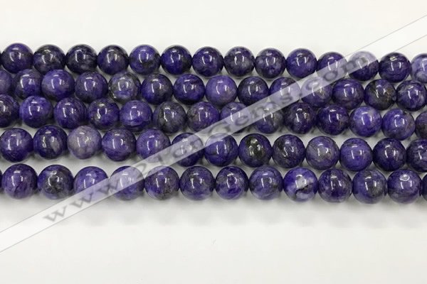 CCG311 15.5 inches 8mm round dyed charoite beads wholesale