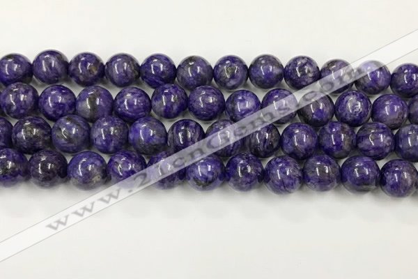 CCG312 15.5 inches 10mm round dyed charoite beads wholesale