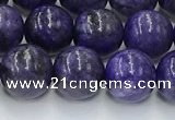 CCG316 15.5 inches 8mm round dyed charoite gemstone beads