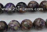 CCG55 15.5 inches 14mm faceted round natural charoite beads