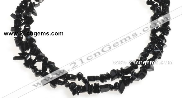 CCH02 35 inches black agate chips gemstone beads wholesale