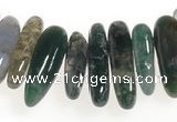 CCH05 16 inches moss agate chips gemstone beads wholesale