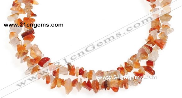 CCH06 35 inches red onyx chips gemstone beads wholesale