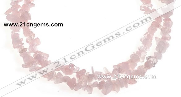 CCH09 32 inches rose quartz chips gemstone beads wholesale