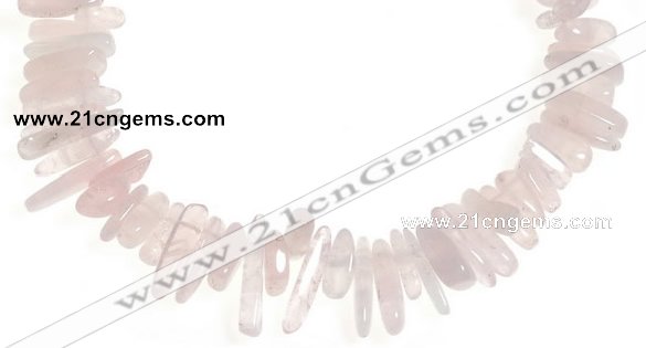 CCH10 16 inches rose quartz chips gemstone beads wholesale