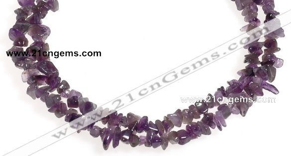 CCH12 35 inches purple amethyst chips gemstone beads wholesale