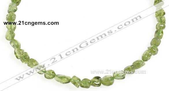 CCH17 16 inches green peridot chips gemstone beads wholesale