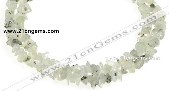 CCH18 35 inches light green garnet chip gemstone beads wholesale