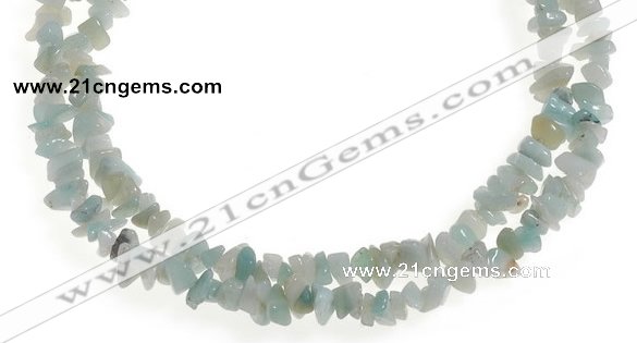 CCH20 32 inches amazonite chips gemstone beads wholesale