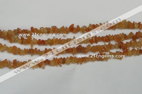 CCH201 34 inches 3*5mm red aventurine chips gemstone beads wholesale