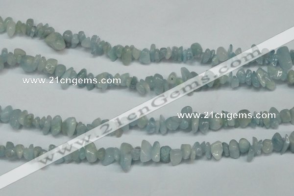 CCH215 34 inches 5*8mm aquamarine chips gemstone beads wholesale