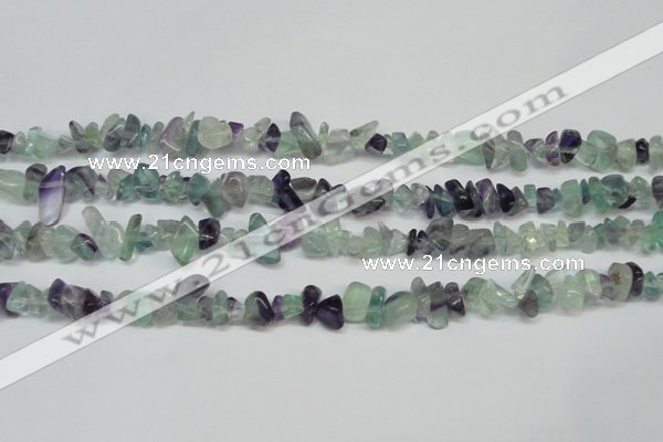 CCH216 34 inches 5*8mm fluorite chips gemstone beads wholesale