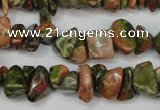 CCH225 34 inches 5*8mm unakite chips gemstone beads wholesale