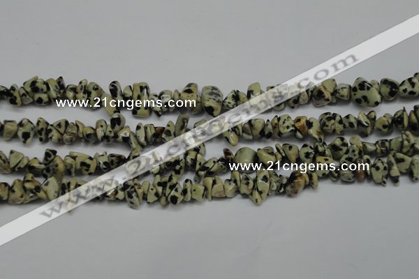 CCH228 34 inches 5*8mm dalmatian jasper chips gemstone beads wholesale