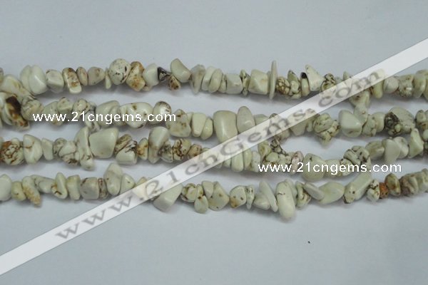 CCH232 34 inches 5*8mm white howlite turquoise chips beads wholesale