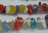 CCH236 34 inches 5*8mm mixed candy jade chips beads wholesale