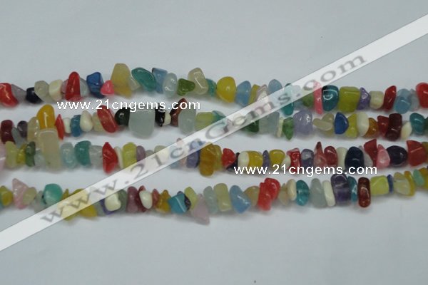 CCH236 34 inches 5*8mm mixed candy jade chips beads wholesale