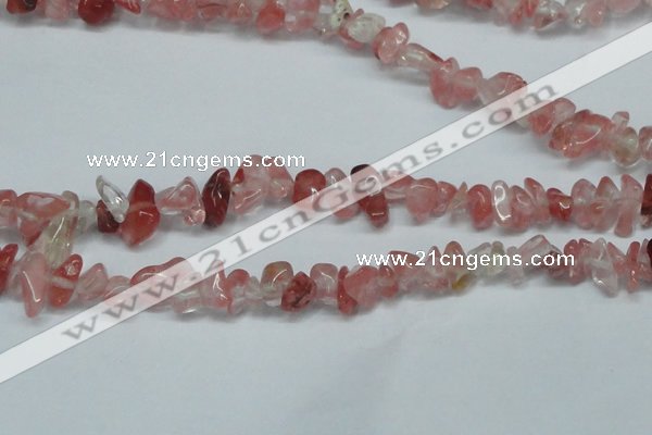 CCH237 34 inches 5*8mm cherry quartz chips beads wholesale