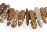 CCH26 16 inches picture jasper chips gemstone beads wholesale