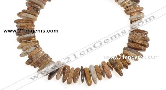 CCH26 16 inches picture jasper chips gemstone beads wholesale