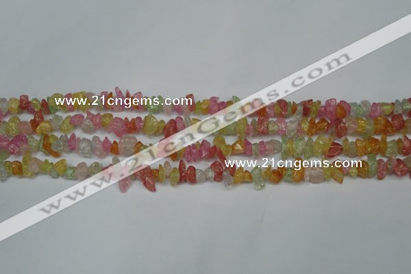 CCH261 34 inches 4*6mm synthetic crack crystal chips beads wholesale