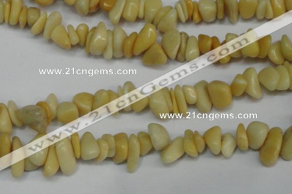 CCH274 34 inches 8*12mm yellow jade chips gemstone beads wholesale