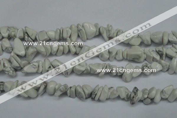 CCH280 34 inches 8*12mm white howlite turquoise chips beads wholesale