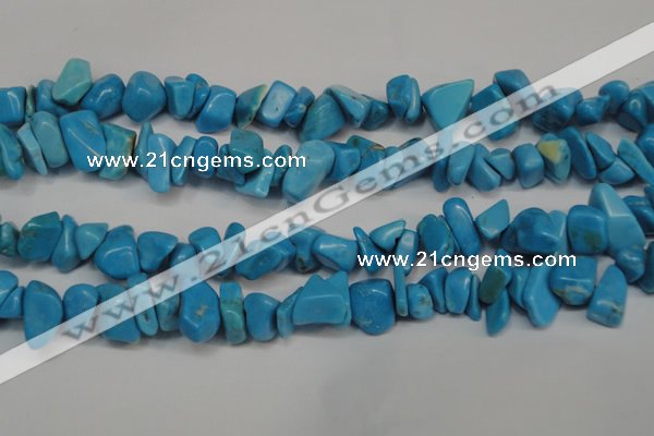 CCH282 34 inches 8*12mm dyed turquoise chips beads wholesale