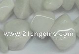 CCH285 34 inches 8*12mm milky jade chips gemstone beads wholesale