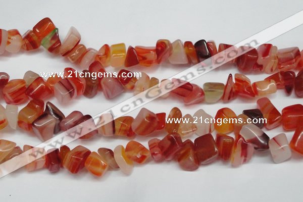 CCH303 34 inches 8*12mm red agate chips gemstone beads wholesale