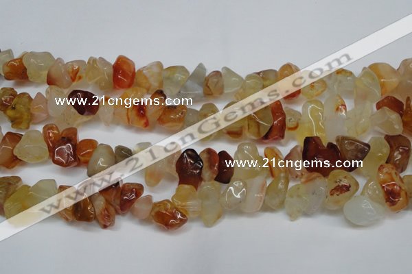 CCH305 34 inches 8*12mm red agate chips gemstone beads wholesale