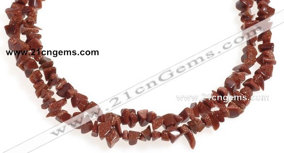 CCH31 34 inches gold sand stone chips gemstone beads wholesale