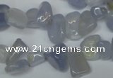 CCH322 15.5 inches 10*15mm blue chalcedony chips beads wholesale