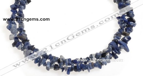 CCH33 35 inches blue sodalite chips gemstone beads wholesale