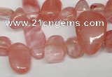 CCH334 15.5 inches 10*15mm cherry quartz chips beads wholesale