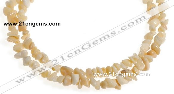 CCH35 35 inches pale yellow topaz chips gemstone beads wholesale