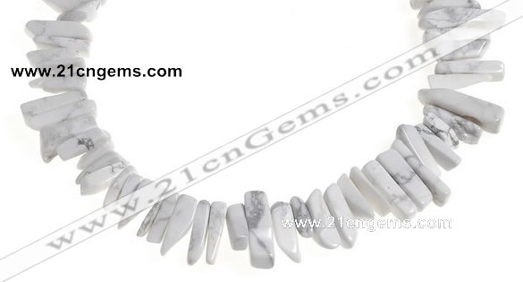 CCH40 16 inches white howlite chips gemstone beads wholesale