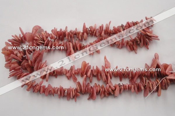 CCH400 15.5 inches 6*12mm - 8*18mm argentina rhodochrosite chips beads