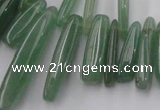 CCH405 15.5 inches 6*22mm - 7*35mm green aventurine chips beads