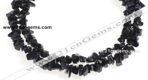 CCH41 35 inches blue sand stone chips gemstone beads wholesale