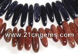 CCH42 16 inches goldstone chips gemstone beads wholesale