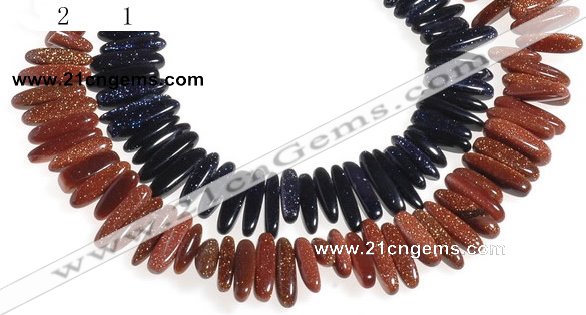 CCH42 16 inches goldstone chips gemstone beads wholesale