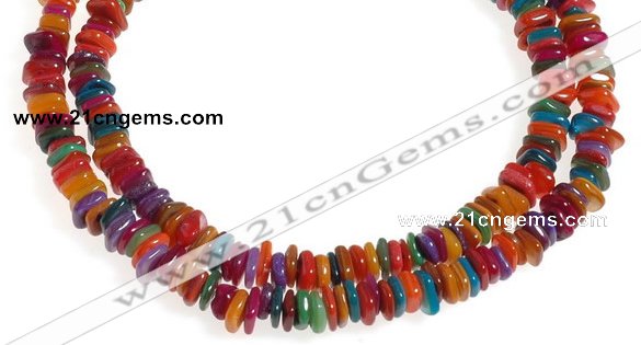 CCH44 32 inches multi color shell chips beads wholesale