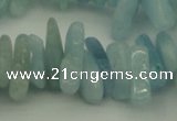 CCH603 15.5 inches 3*12mm - 4*16mm aquamarine chips gemstone beads