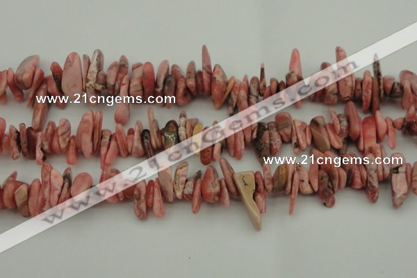 CCH604 15.5 inches 3*12mm - 4*16mm rhodochrosite chips gemstone beads